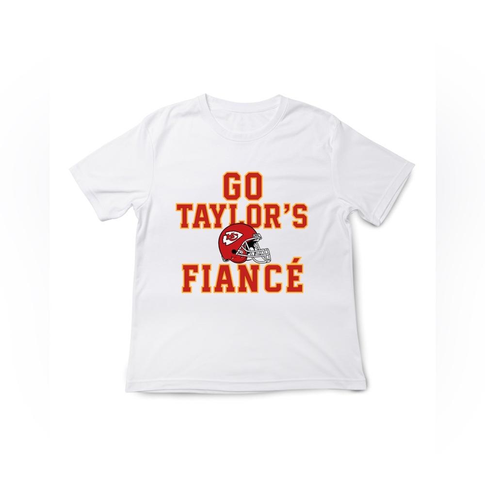 Go Taylor’s Fiancé white Shirt Funny Kelce Tee, Swiftie Game Day Football Shirt